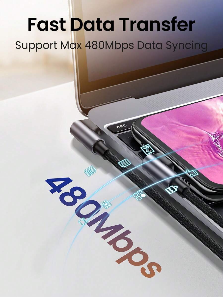 USB Type C To USB C PD 60W Cable Compatible With Sam Sung Galaxy S22