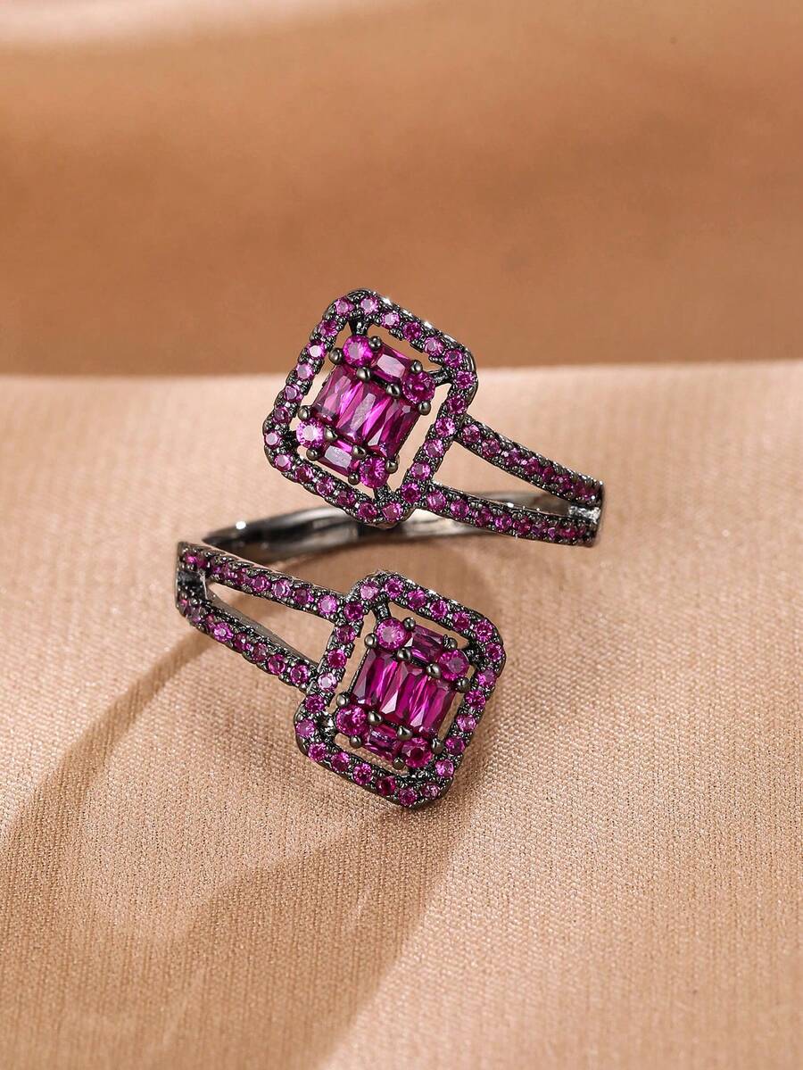 1pc European And American Style New Inlay Open Ring