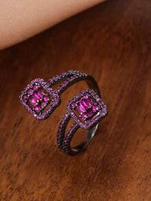 1pc European And American Style New Inlay Open Ring