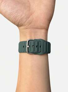 硅胶表带，兼容 42mm、38mm、40mm、41mm、44mm、45mm、46mm、49mm 型号，时尚智能手表替换表带，适用于 Series Ultra2、Ultra SE2、SE 11、10、9、8、7、6、5、4、3、2、1 等型号，男女通用，学生返校季理想礼物 - 墨綠色 - 查看 2
