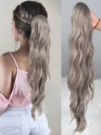 長款卷馬尾合成纖維接髮