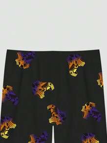 Tween Boy Snug Fit Dinosaur Racecar Short Sleeve Shorts Pajama Set - Black - View 5