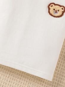 Baby Bear Patched Detail Tee - White - View 5