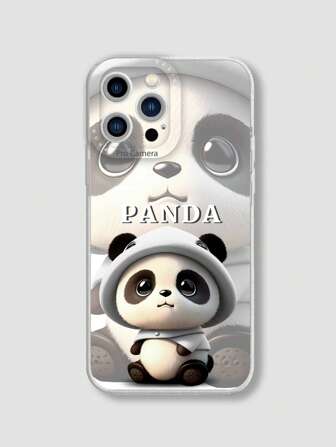 Cartoon Panda With White Hat Tpu Material Phone Case Compatible With IPhone