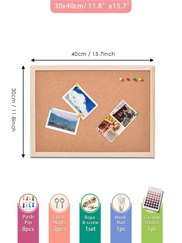 1pc Wooden Message Board, Simple Multipurpose Writing Board For Office