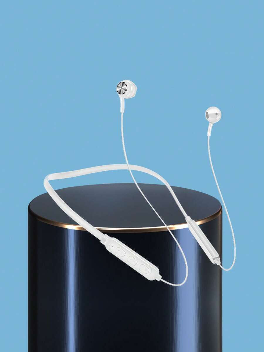 1雙白色TPR聚氨酯防水無綫耳機