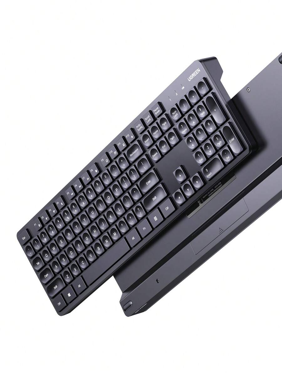 Teclado inalámbrico UGREEN 2,4G, teclado para ordenador portátil de 104 teclas - Negro - Ver 1