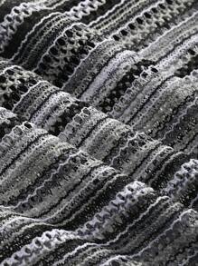 DAZY Striped Print Split Thigh Skirt - Multicolor - View 3