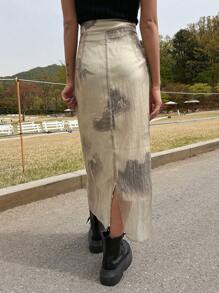 DAZY Tie Dye Mesh Overlay Skirt - Multicolor - View 2