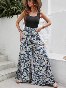 SHEIN LUNE Áo liền quần nữ Thắt lưng Nhiệt đới Boho - Nhiều màu - Xem 2