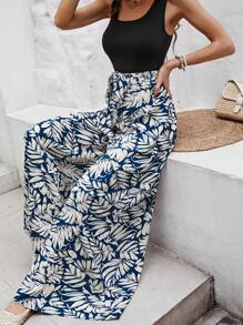 SHEIN LUNE Áo liền quần nữ Thắt lưng Nhiệt đới Boho - Nhiều màu - Xem 5