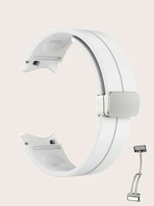 1pc Silicone Foldable Watchband Compatible With Samsung Galaxy Watch5/4 - White - View 4