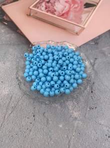 200 cái/bộ 6mm Đính Hạt Thời Trang Tự Làm Phụ Kiện Trang Sức Dành Cho Nữ Cho Tự Làm Trang Sức Làm - Màu xanh nhạt - Xem 1