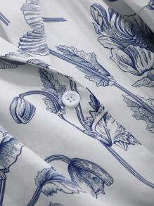 DAZY 花卉印花尖領襯衫