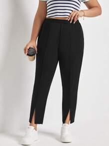 SHEIN Frenchy Plus Split Hem Pants