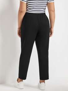 SHEIN Frenchy Plus Split Hem Pants