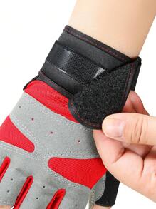 1 đôi Găng tay đi xe đạp nửa ngón - Đỏ - Xem 4