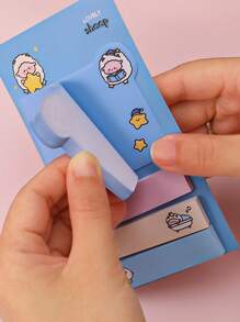 4 件/套卡通可爱索引便签、学生文具办公用品、便签本 - 彩色 - 查看 3