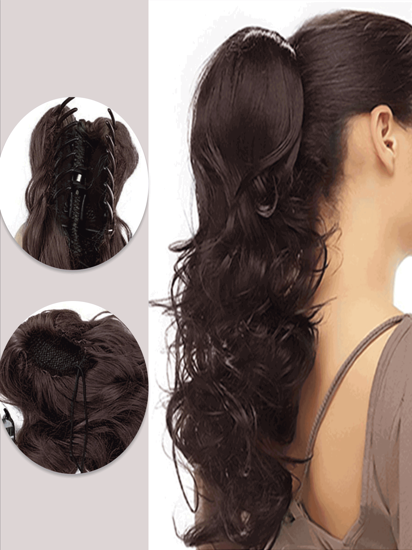 Long Curly Ponytail Synthetic Hair Extension SHEIN USA