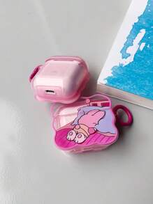卡通兔子圖案耳機殼適用於Airpods - 彩色 - 查看 2