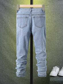 SHEIN Chicos Jeans desgarro crudo - Lavado ligero - Ver 2