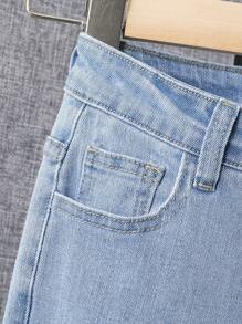 SHEIN Chicos Jeans desgarro crudo - Lavado ligero - Ver 7