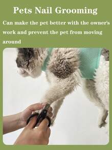 1pc Portable Pet Grooming Hammock - Green - View 6