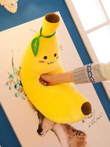 1pc Banana Design Pet Đồ chơi sang trọng cho chó và mèo để tương tác - Màu vàng - Xem 2