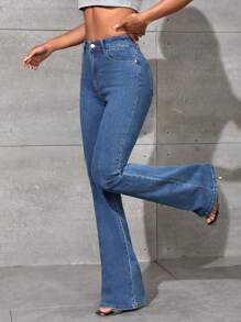 SHEIN Essnce Flare Leg Jeans