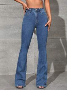 SHEIN Essnce Flare Leg Jeans