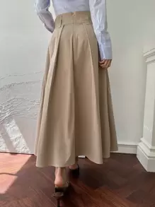 DAZY 高腰无腰带喇叭裙，返校季服装