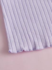 SHEIN Tops em bé Gân đan Xù nhỏ màu trơn - Nhiều màu - Xem 4