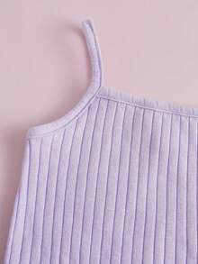 SHEIN Tops em bé Gân đan Xù nhỏ màu trơn - Nhiều màu - Xem 5