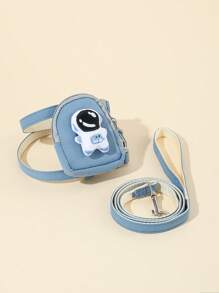 1set Astronaut Decor Pet Leash & Harness For Dog For Anti-lost