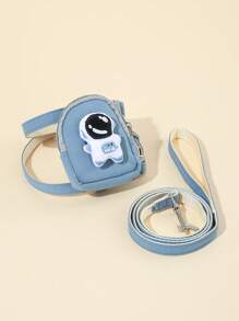 1set Astronaut Decor Pet Leash & Harness For Dog For Anti-lost
