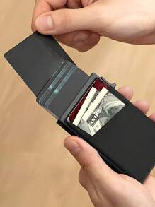 Porte-cartes de crédit pour hommes avec éjection automatique des cartes, étui  RFID