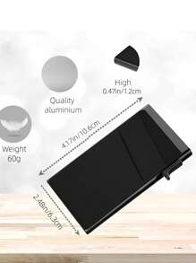 Porte-cartes de crédit pour hommes avec éjection automatique des cartes, étui  RFID