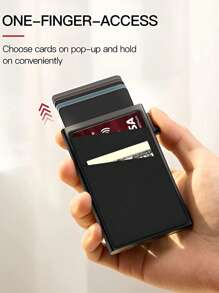 Porte-cartes de crédit pour hommes avec éjection automatique des cartes, étui  RFID