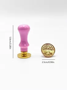 1pc Tree Pattern Wax Seal Stamp Head, Vintage Multi-Purpose Stamp Head For Envelope, Letter Back To School,Back To School,School Supplies