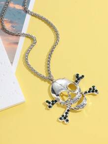 Skull Charm Necklace - Multicolor - View 2