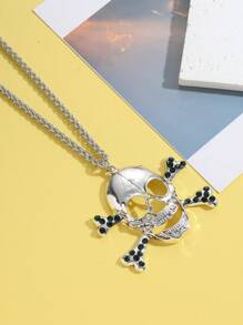 Skull Charm Necklace - Multicolor - View 4