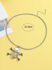 Skull Charm Necklace - Multicolor - View 5