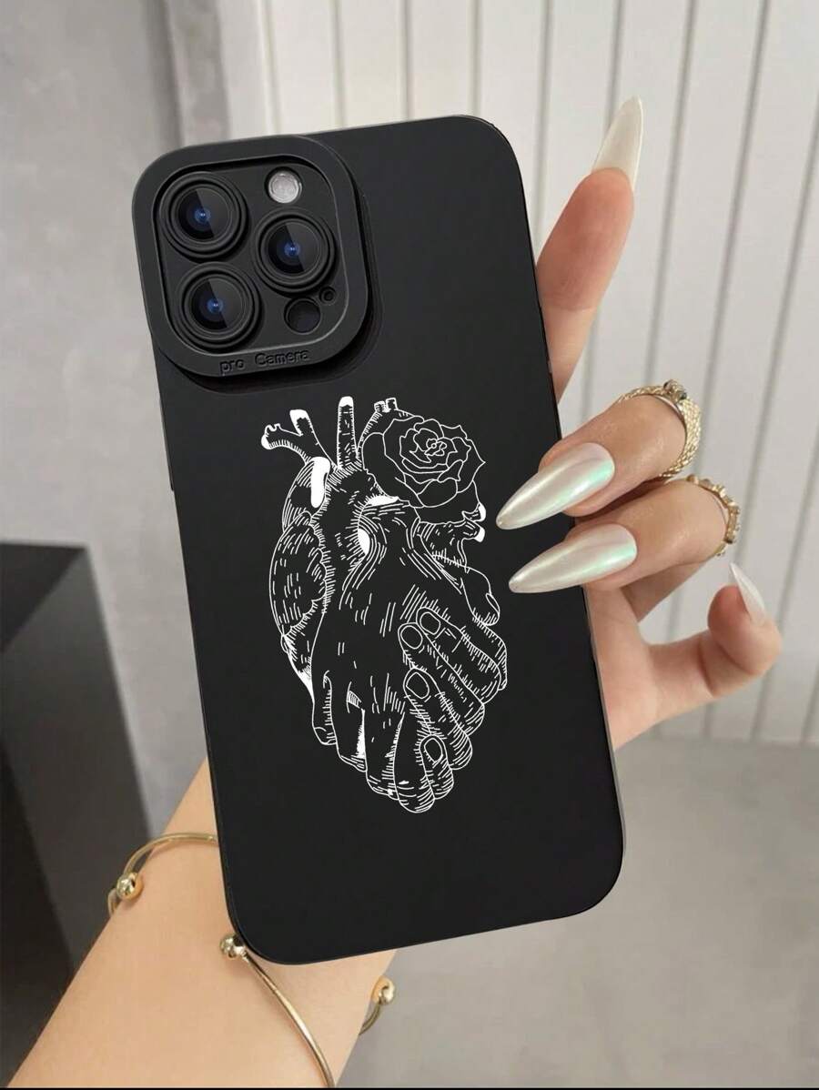 Heart Pattern Anti-fall Phone Case - Multicolor - View 1
