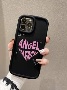 Letter Graphic Anti-fall Phone Case - Multicolor - View 2