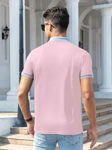 Manfinity Homme Men Colour Block Contrast Trim Polo Shirt - Multicolor - View 2