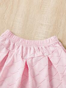 SHEIN Bộ đồ Em bé viền lá sen Viên lá sen Nút phía trước Khối Màu - Nhiều màu - Xem 6