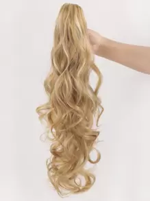 長款卷馬尾合成纖維接髮 - 間色 - 查看 1