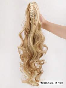 長款卷馬尾合成纖維接髮 - 間色 - 查看 2