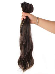 4pcs Medium Curly Synthetic Hair Extension - Multicolor - View 3