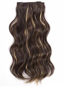 4pcs Medium Curly Synthetic Hair Extension - Multicolor - View 6